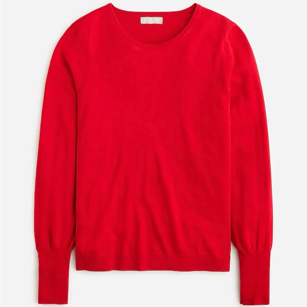 J. Crew Vibrant Red Crewneck Sweater